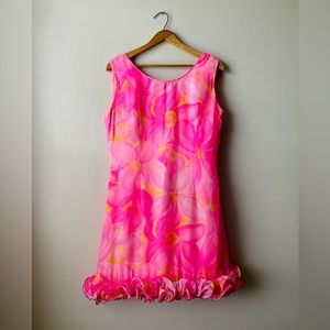 Gorgeous Vintage 1960s Pink BarbieCore Mini Dress Volup Friendly!
